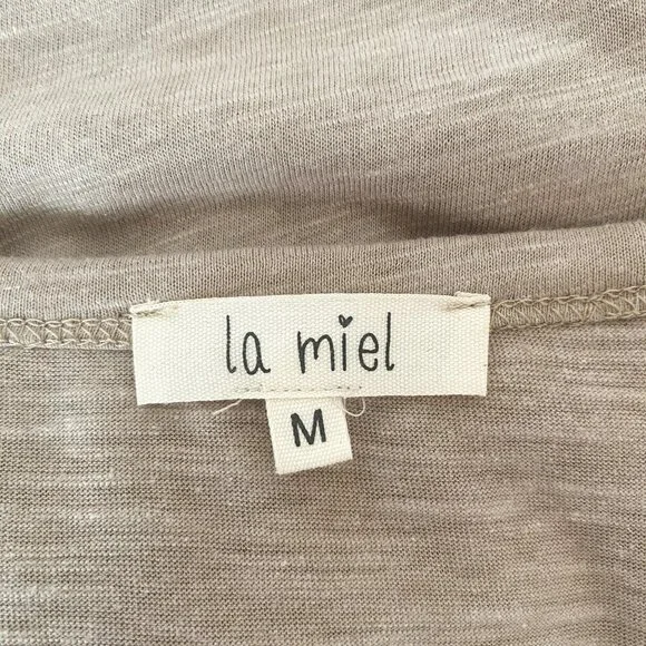 🤎 NWOT - La Miel Soft Ruched Mini T-shirt Dress with tulip skirt 🤎 - Picture 9 of 10